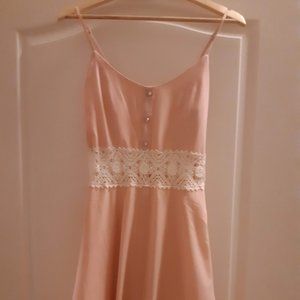 Pink & Lace flowy short Dress